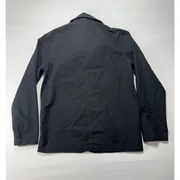 ASColour Men's Heavyweight Cotton Black Chore Jacket w/Leaf Details - Size L - Picture 2 of 5